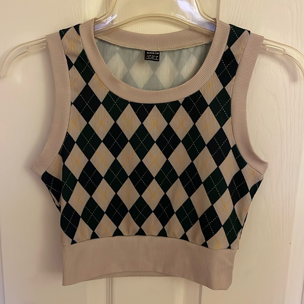 FREE W PURCHASE! SHEIN Argyle Tank Top